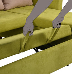 KONVERTO Three Seater Sofa Cum Bed