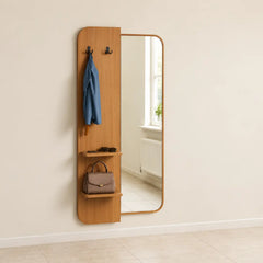 Wall-Mounted Dressing Mirror with Storage