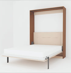 KONVERTO NEO Vertical Wall Bed Queen Size (Lyon Walnut & Burgeon Finish)