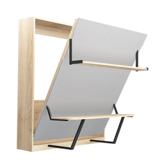KONVERTO Duo Series – Vertical Wall Bed (King) with Table & Shelf