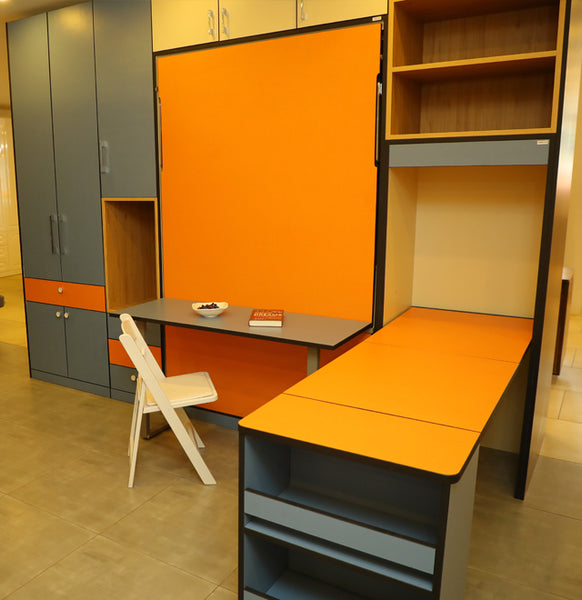 KONVERTO Pro Series Vertical Wall bed Queen With Table