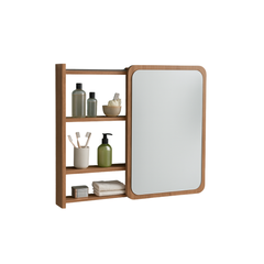 Vanity Mirror Cabinet with Storage Shelves