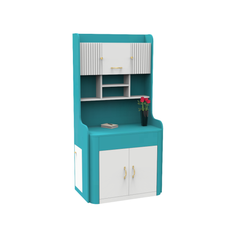 Extendable Study Table with Bookshelf and Storage
