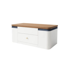 Butterfly Coffee Table Set with 4 Cushioned Stools