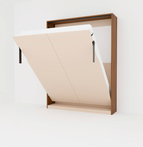 KONVERTO NEO Vertical Wall Bed Queen Size (Lyon Walnut & Burgeon Finish)