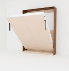 KONVERTO NEO Vertical Wall Bed Queen Size (Lyon Walnut & Burgeon Finish)