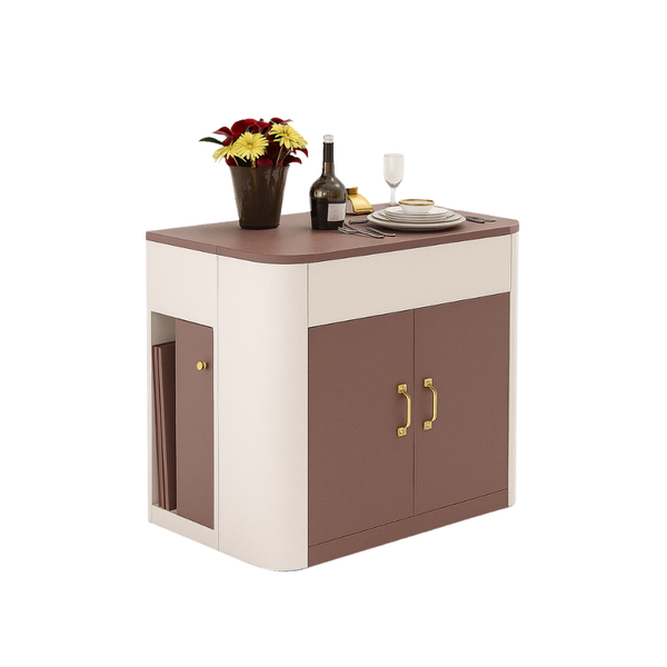 Compact Extendable Study Table with Storage Cabinet