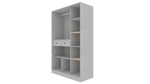 Hinged Wardrobe - Men + Full Shelves